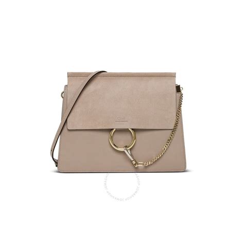 chloe faye bag motty grey|Chloe Faye Shoulder Bag Medium Motty Grey .